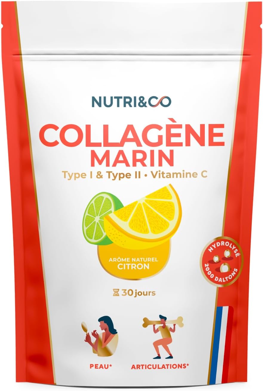 NUTRI&CO Marine Collagen Types 1, 2 and 3 & Vitamin C | Lemon Taste | 30jrs - Image 2