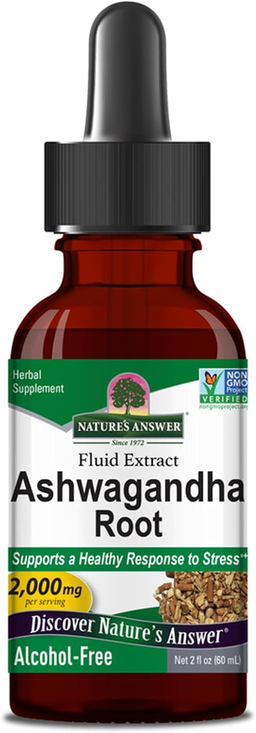 Nature's Answer, Ashwagandha Root (Ashwagandha Root), 2.000mg, 2 ml, Gluten Free, Soy Free, Vegan, Vegetarian, Non-GMO - Image 2