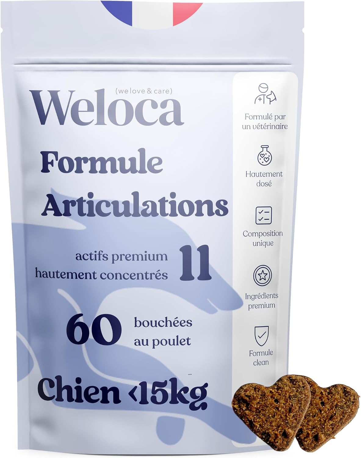 Osteoarthritis for Dogs - 60 Bites - 11 Powerful Active Ingredients (Glucosamine Chondroitin, MSM, Green Mussel, Harpagophytum) - Anti-inflammatory - Dog Food Supplement - New Format - Image 2
