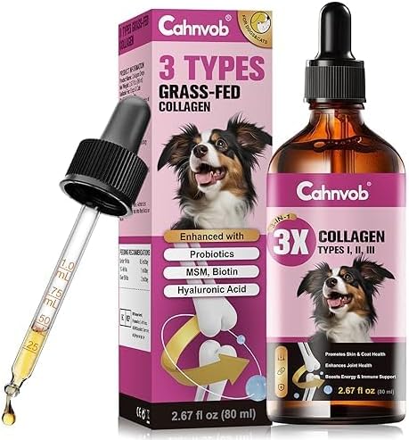 Premium Liquid Collagen for Dogs and Cats - Hydrolyzed Grazing Breeding - Natural Nutritional Support for Joints, Hips, Skin and Hair - Image 2