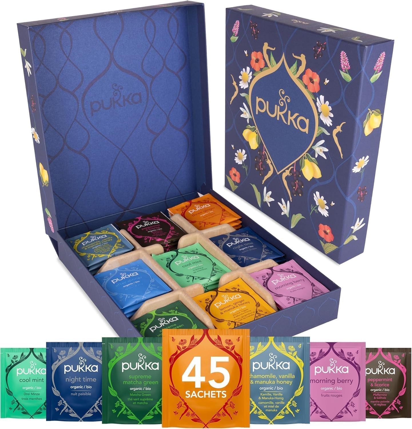 Pukka Organic Herbal Tea Selection Set, Gift Idea, 9 Flavours 45 Sachets - Image 2