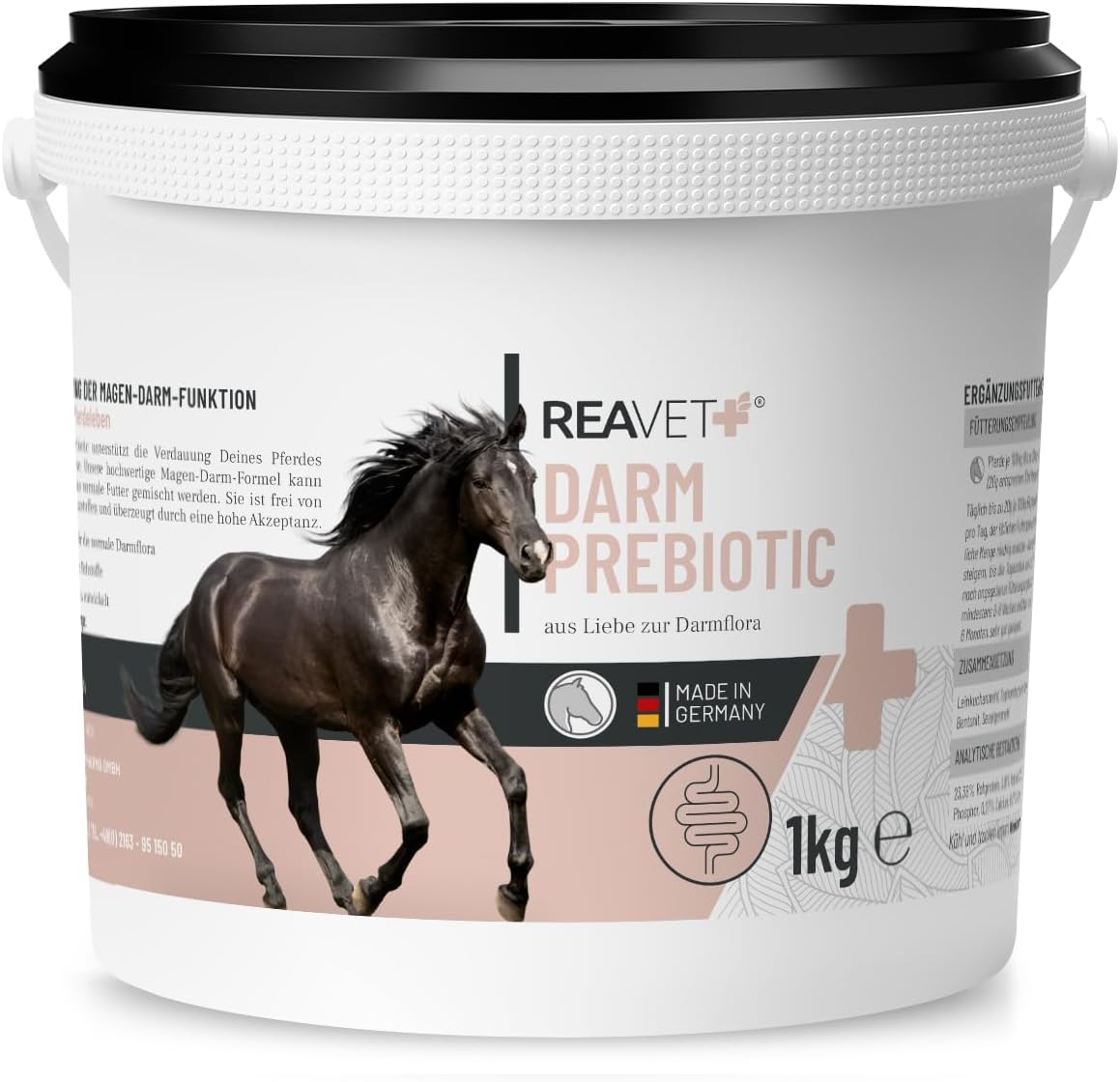 ReaVET Darm Prebiotic 1 kg for Horses, Gastrointestinal Horses, Fecal Water, Horses, Intestinal Problems Horse, Natural Product Without Cereals No Additives - Image 2