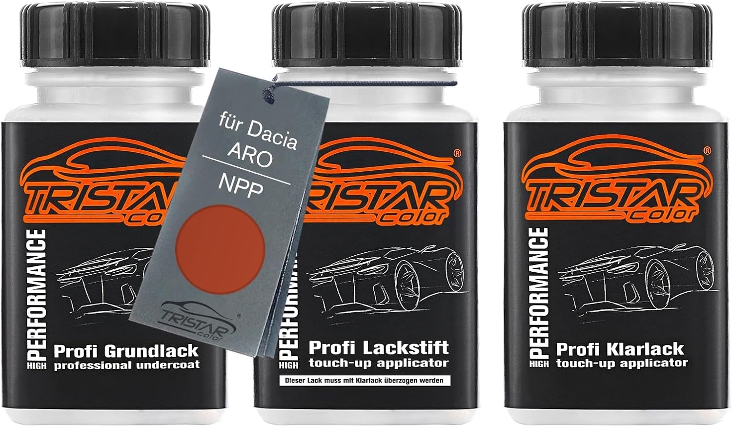 TRISTARcolor Car Paint Pen Kit Paint for Dacia/ARO NPP Goji Red Metallic Base Coat Base Coat 50ml Each - Image 2