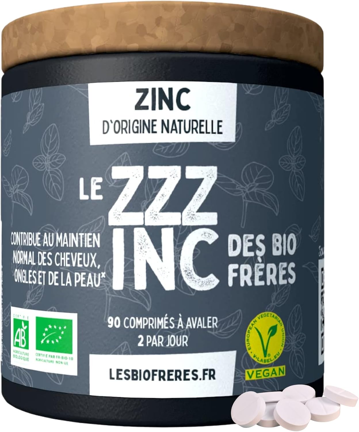 Vegan Bio Zinc 7.5 mg - Immunity and Skin Support - Natural Antioxidant - Hair and Nails - 120 Tablets - Long-Lasting Cure - Gentle Formula Made in France - Image 2