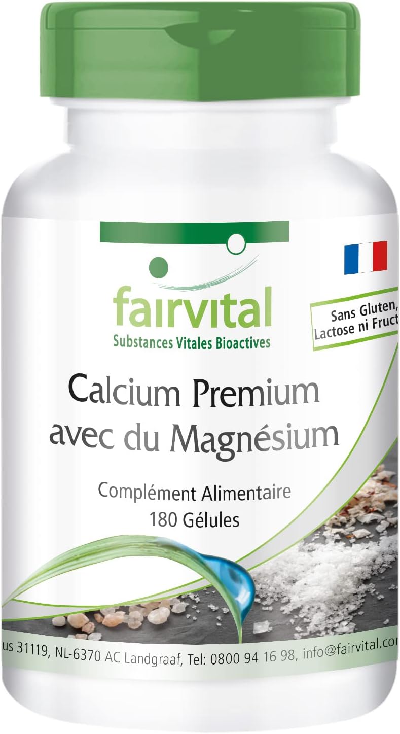 fairvital Premium Calcium Magnesium Capsules, 180 Capsules, 3 Months, HIGH-DOSD, with Oyster Shell Powder - Image 2