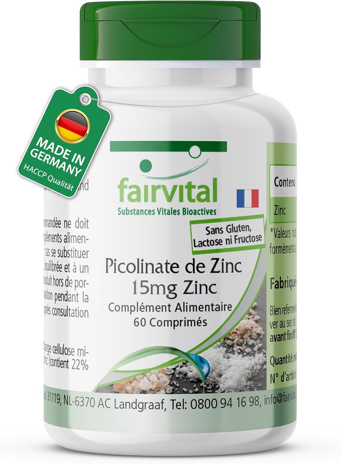 fairvital Zinc Picolinate 15mg, Tablets, 60 Tablets, Easy to Swallow, HIGH-DOSED, VEGAN - Image 2