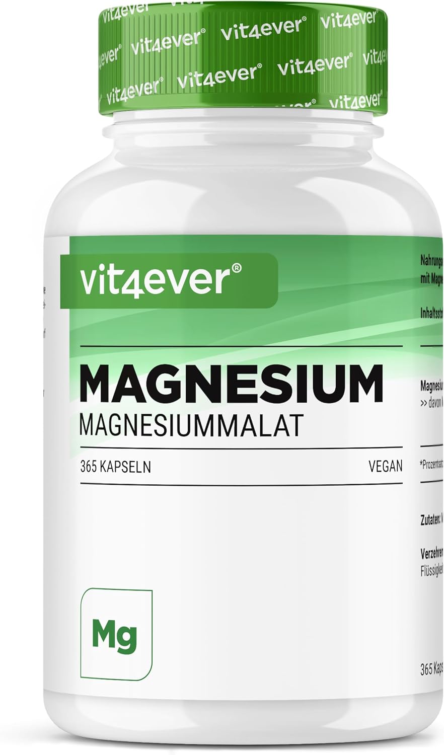 vit4ever Magnesium Malate - 365 Capsules - High Dose - Image 2
